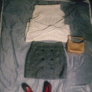 Tweed Loft mini skirt (has pockets)